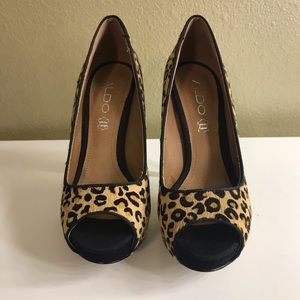 Aldo leopard print heels
